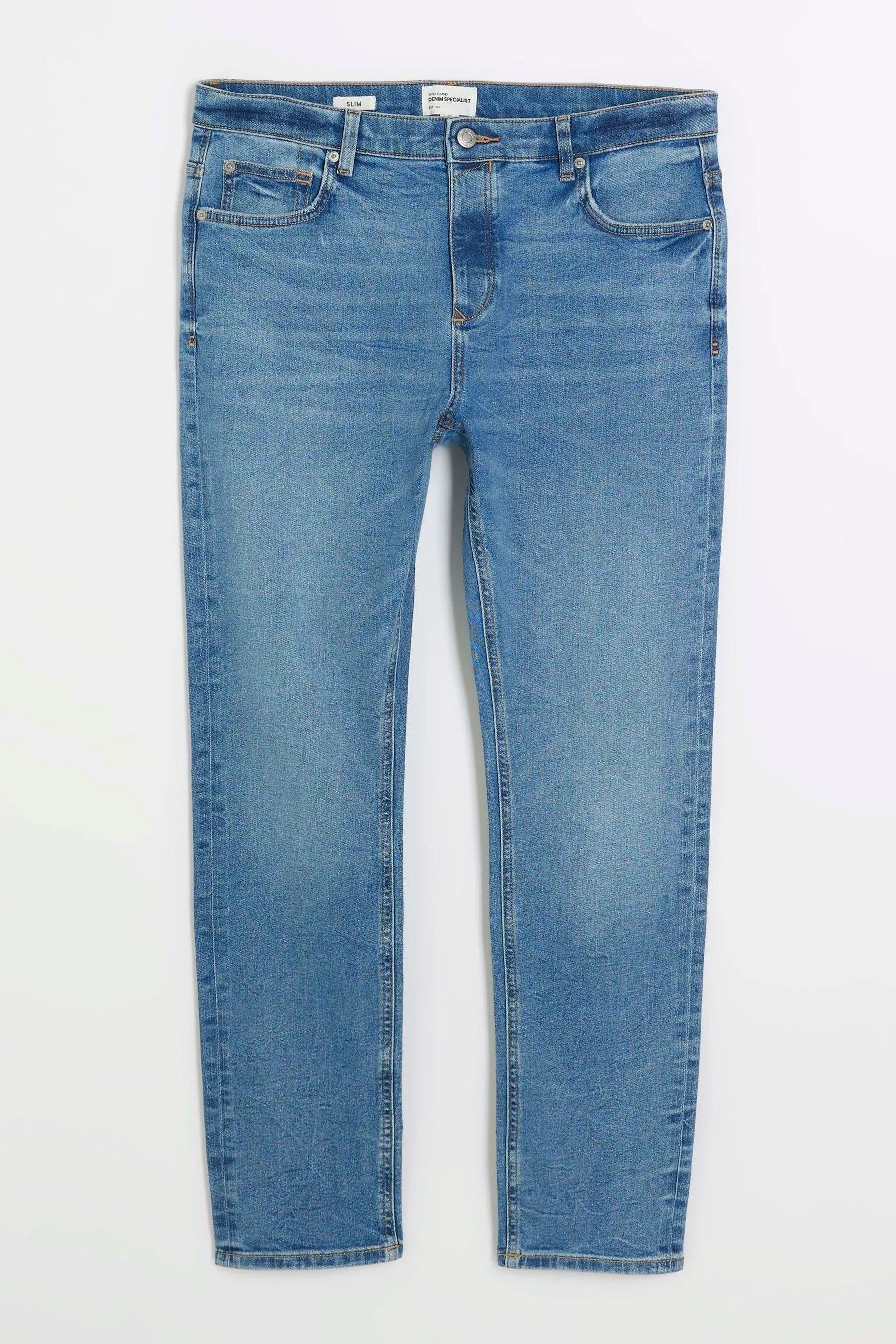 River Island - Vestibilità attillata / Slim Jeans lavaggio chiaro