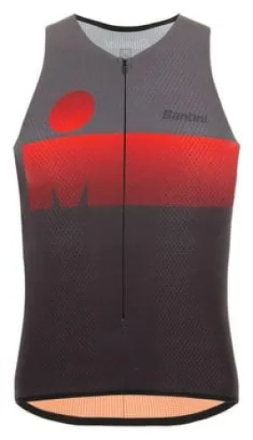 Santini X Ironman Audax Aero Sleeveless Jersey Black / Red