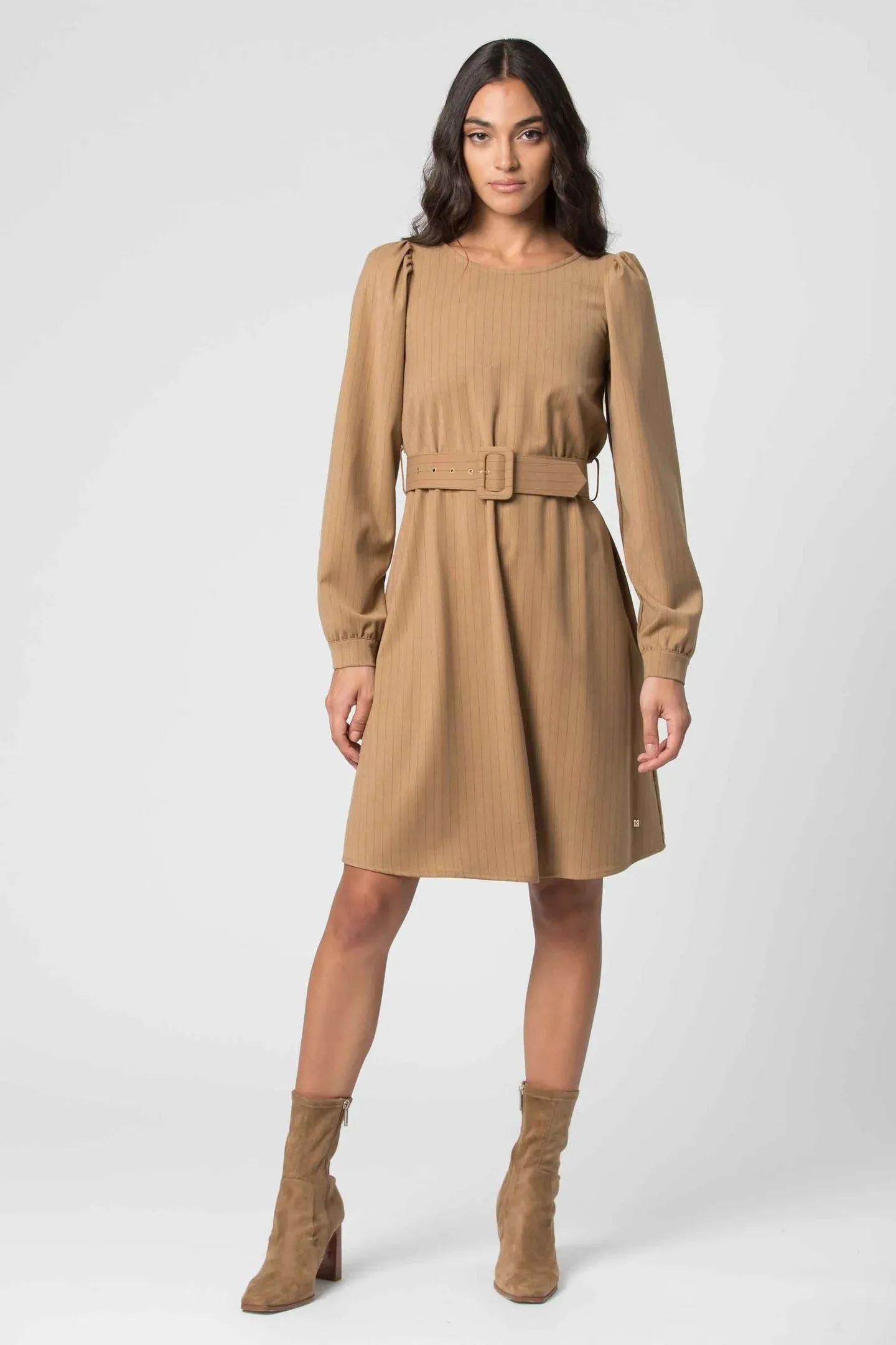 Short Dress with Belt Kocca / Beige