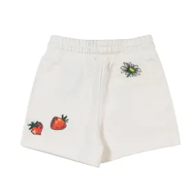 Shorts Felpa Avorio E Multicolor Bambina E Ragazza