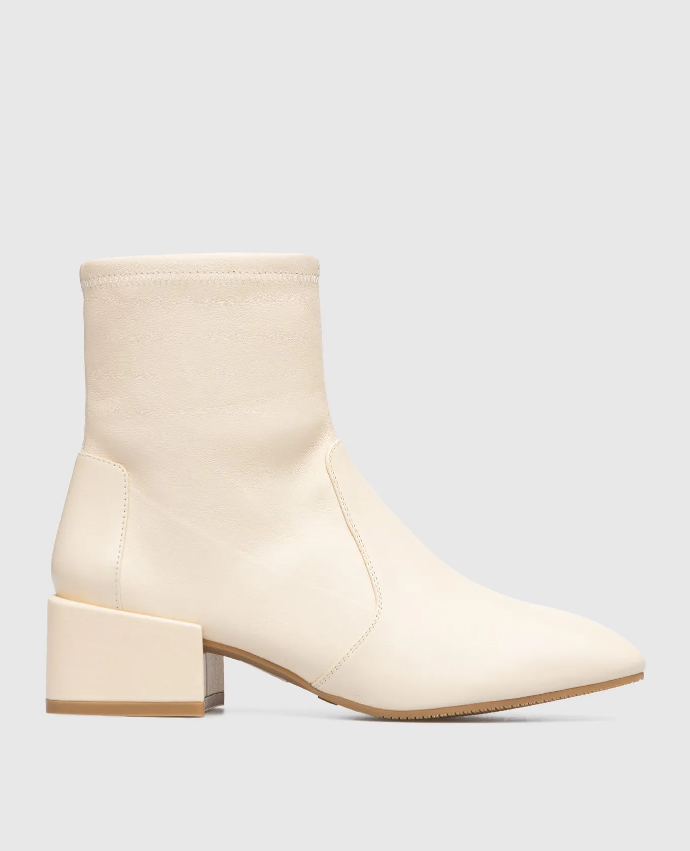 Stuart Weitzman Stivaletti a fisarmonica in pelle beige S0696