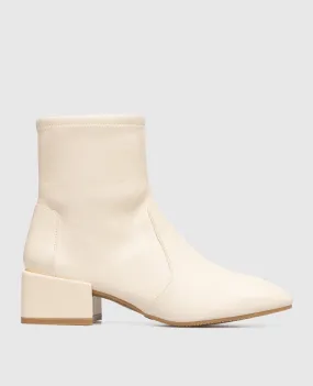 Stuart Weitzman Stivaletti a fisarmonica in pelle beige S0696