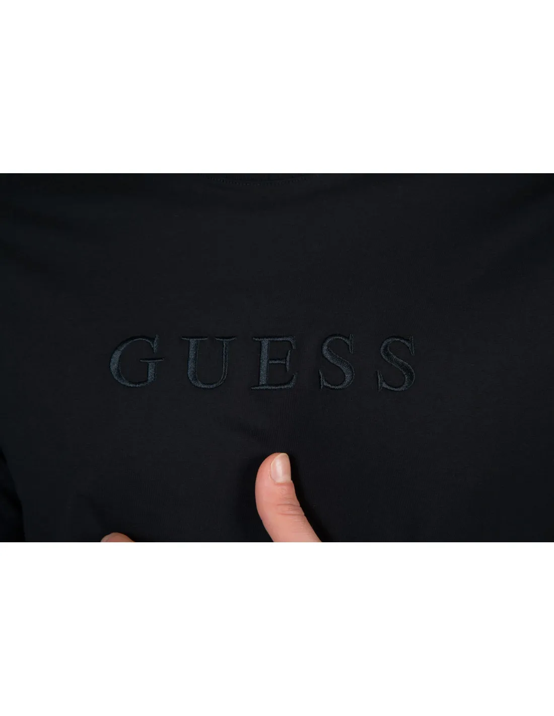 T-shirt uomo Guess girocollo con logo ricamato