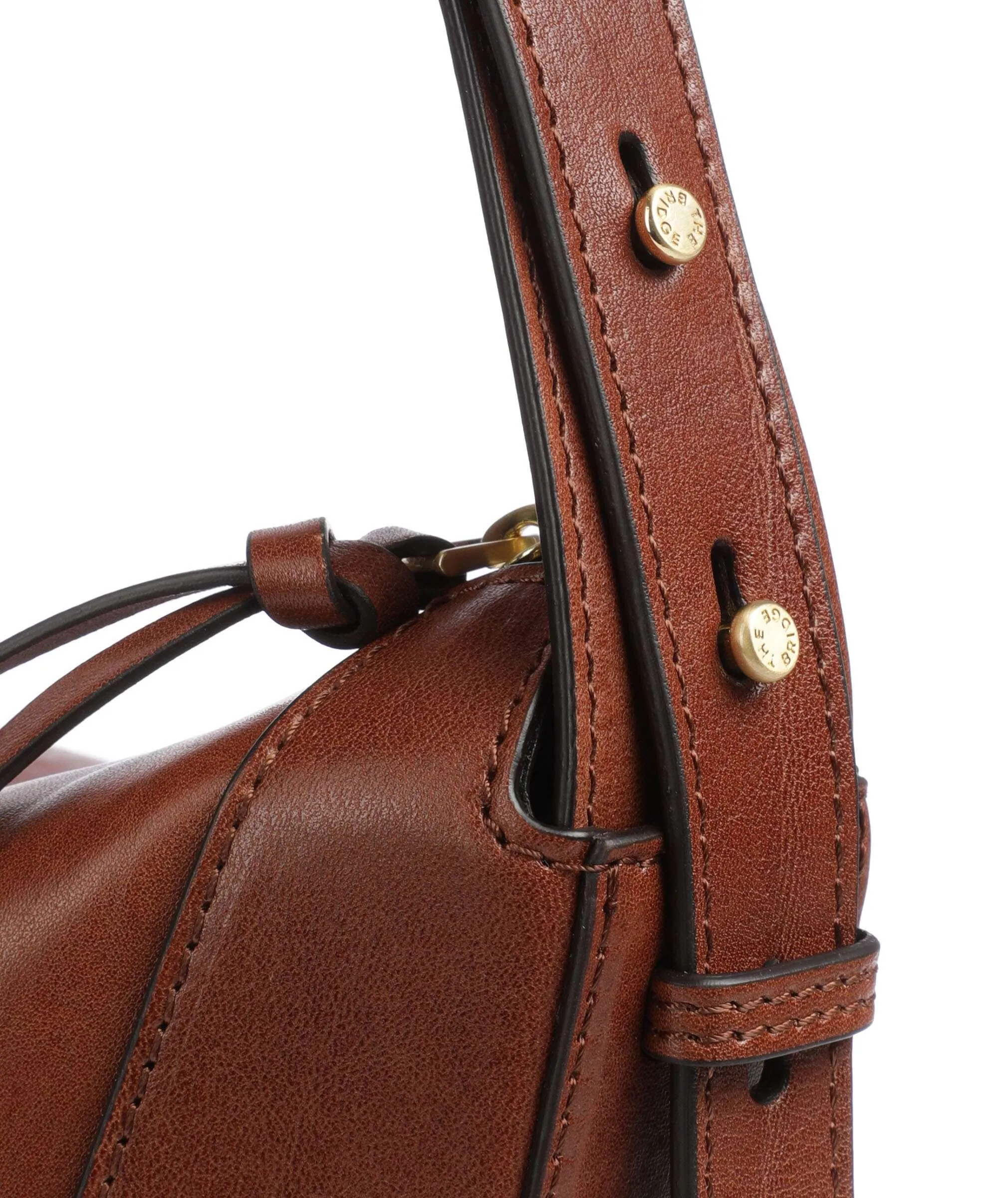  The Bridge Fedora Borsa a spalla pelle di vacchetta finemente grana marrone  