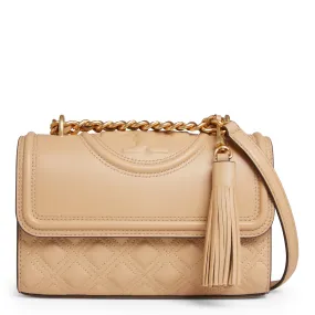 TORY BURCH  Borsa Fleming Small in pelle beige