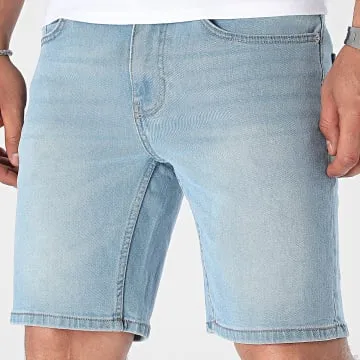 Trama Pantaloncini di jeans in denim blu