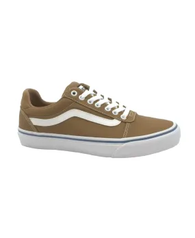 VANS WARD DELUXE LHLBR1 light brown senape scarpe uomo sneakers lacci tessuto