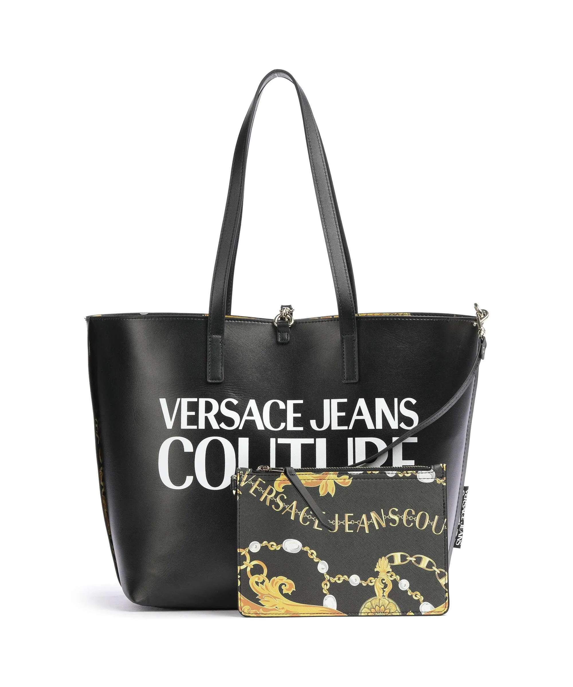  Versace Jeans Couture Reversible Shopper Borsa shopper pelle sintetica nero  