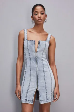 Ärmelloses Denim-Minikleid